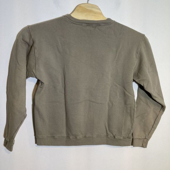 SDI Vintage Mens Crewneck Size Small Olive Tan Pullover Sweatshirt Long Sleeve - Picture 3 of 5